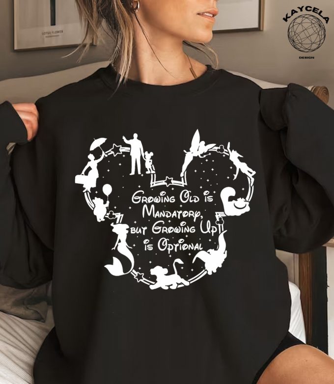 Embrace The Joy Of Growing Old &Amp; Opt For Fun With Our Disneyland &Amp; Magic Kingdom Shirt! Perfect For Family Vacations At Disney Parks! 2