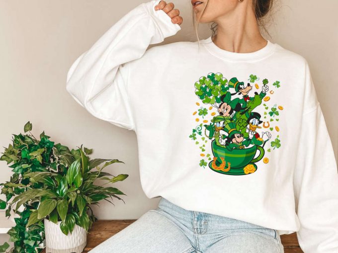 Celebrate Saint Patrick S Day With Disney S Mickey And Friends: Lucky Vibes Shirt - Featuring Shamrock Four Leaf Clover And Irish Tee Perfect For Drinking And Festivities! 2