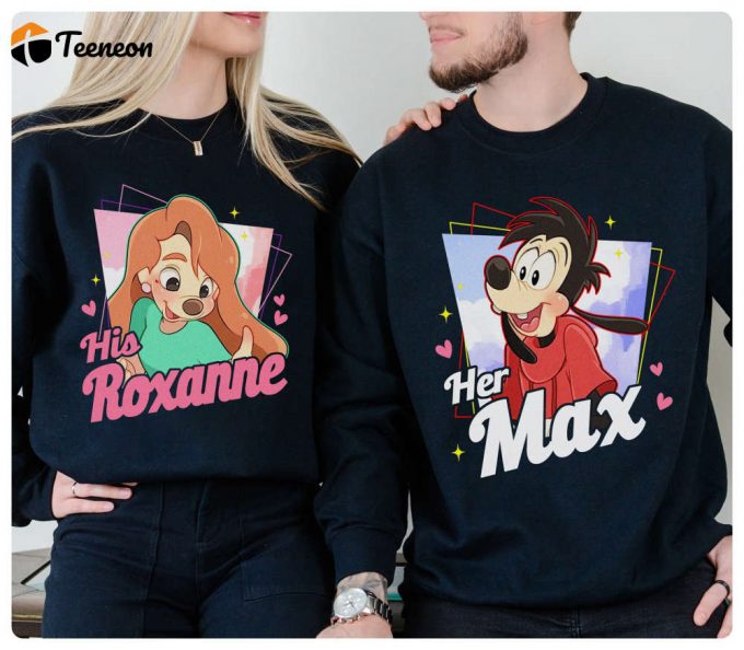 Disneyland Max And Roxanne Couple Shirt Goofy Movie Disneyland Valentine 2024 Tee 1