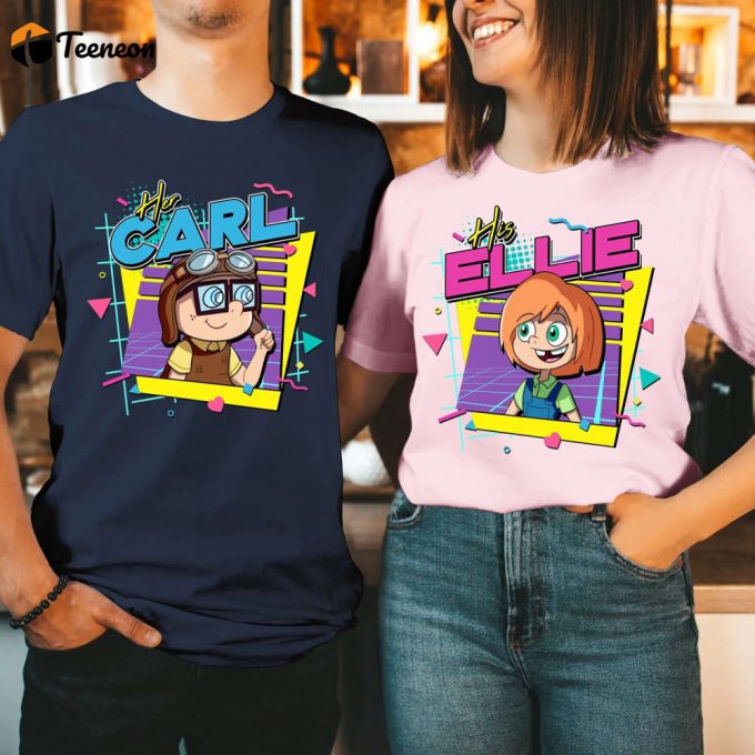 His Carl Her Ellie Shirts Disneyland Couple Gift Honeymoon Tee 2024 1