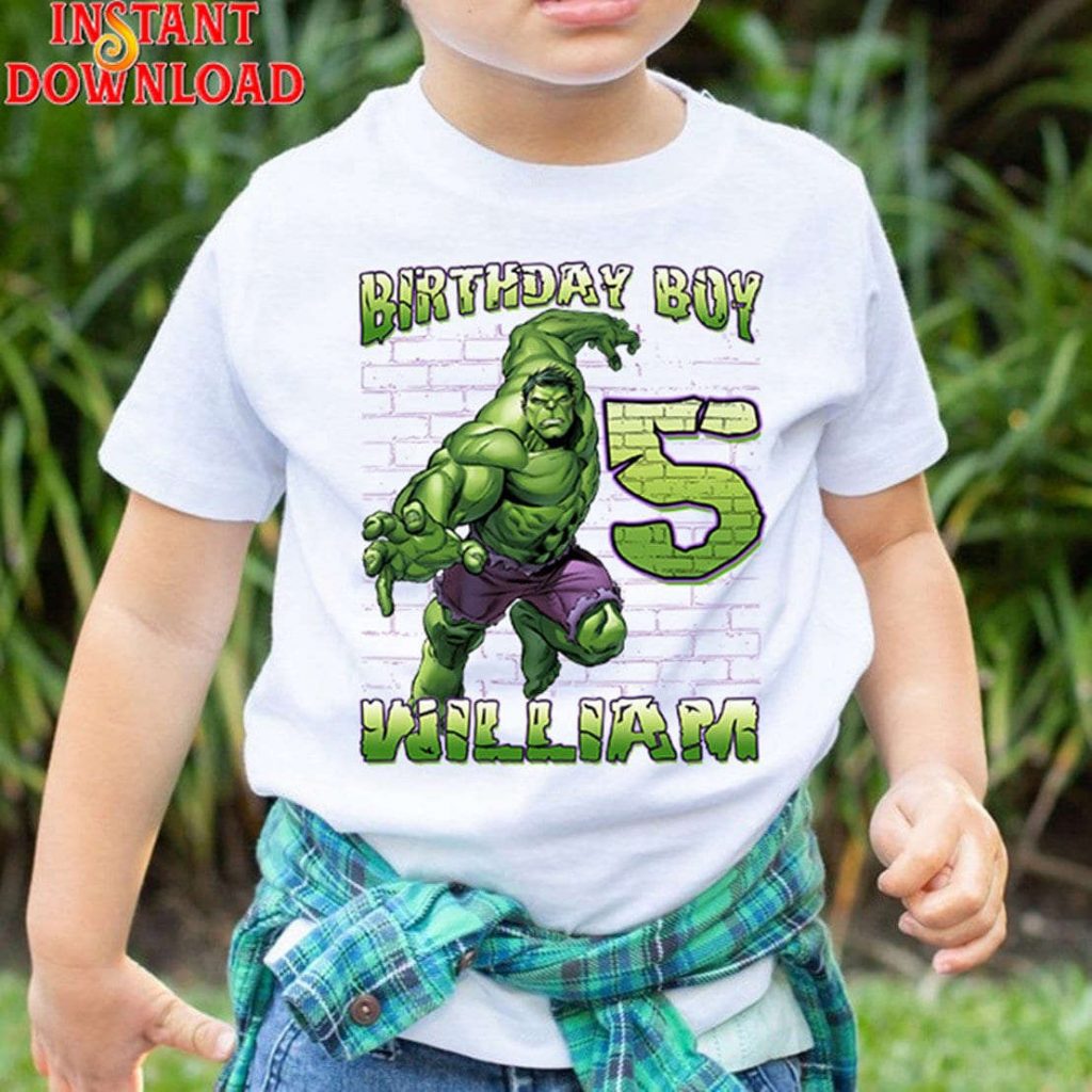 Hulk Birthday Boy Png Incredible Avengers Family Customized Shirt 2