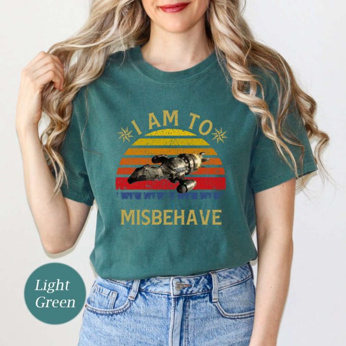 I Aim To Misbehave Vintage Comfort Colors T-Shirt – Retro Movie Quote Unisex Tee For Serenity Lovers 2