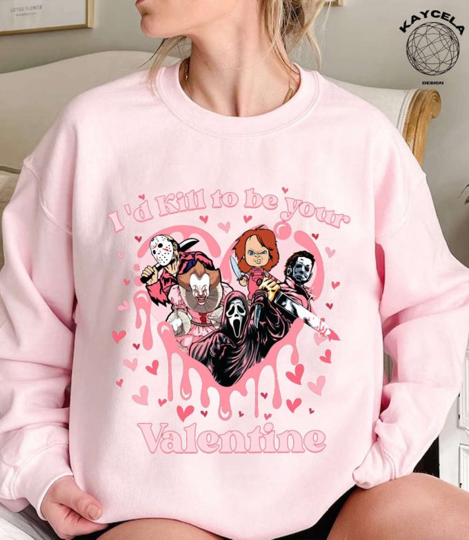 I D Kill To Be Your Valentine: Horror Shirt &Amp; Creepy Sweater For Horror Fans - Perfect Valentine S Day Gift! 2