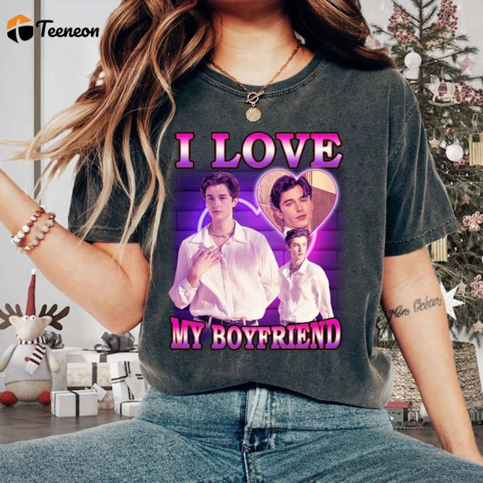 I Love My Boyfriend Custom Photo Shirt - Perfect Gift For Couples Valentine S 2024 Shirts 1