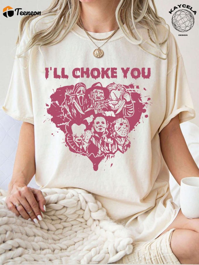 Spook Your Valentine With Our Chilling Horror Characters Shirt Killer Story &Amp;Amp; Creepy Design 1