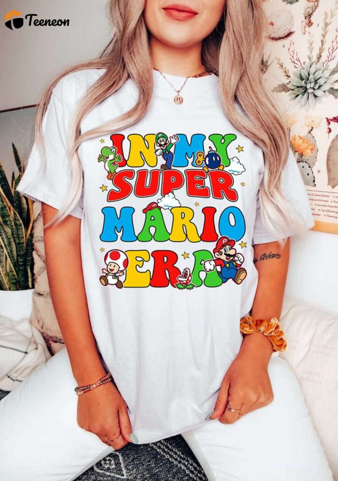 Super Mario Era Shirt Birthday Party &Amp;Amp; Gaming Tee Mario Friends &Amp;Amp; Characters Shop Now! 1