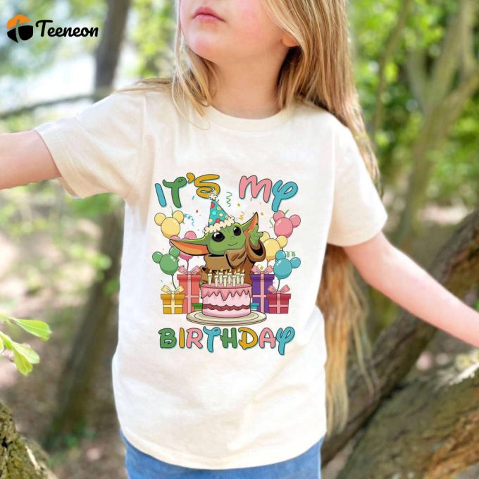 Baby Yoda Birthday Shirt Star Wars Family Matching Shirts Birthday Party Tee For Boys &Amp;Amp; Girls 1