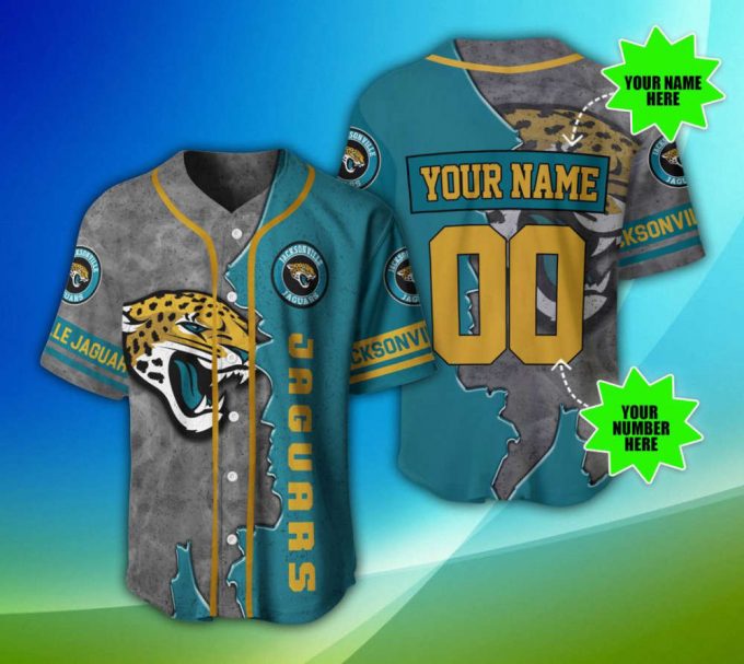 Jacksonville Jaguars Personalized Baseball Jersey Gift For Men Dad 2