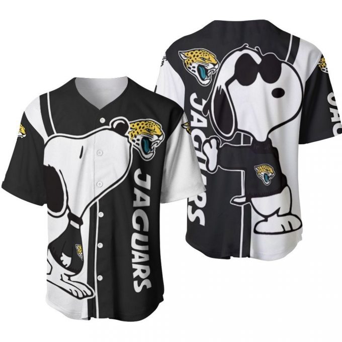 Jacksonville Jaguars Snoopy Lover Printed Baseball Jersey - Gift For Men Women- Gift For Women Men 2