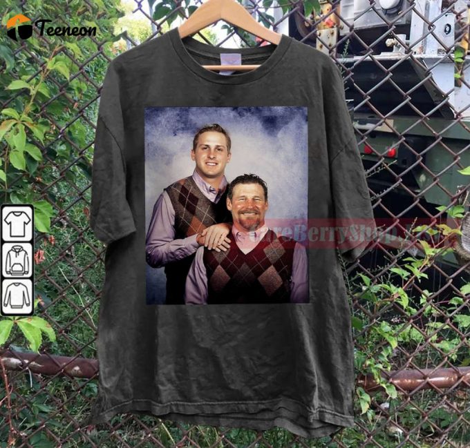 Jared Goff Dan Campbell Football Shirt - Vintage 90S Game Day Graphic Tee 1