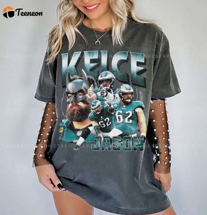 Vintage 90S Jason Kelce Shirt: Classic Retro Graphic Tee For Football Fans 1