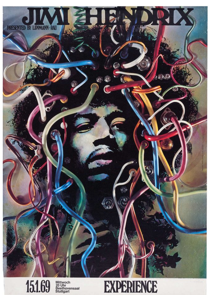 Jimi Hendrix 1969- Concert Poster 2