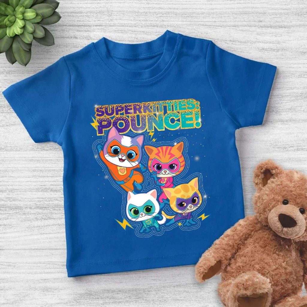 Superkitties Tshirt: Junior Pounce Hero Super Cats Ginny Sparks Buddy 2