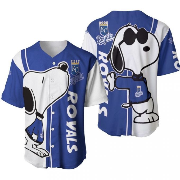 Kansas City Royals Snoopy Lover Printed Baseball Jersey - Gift For Women Men 2