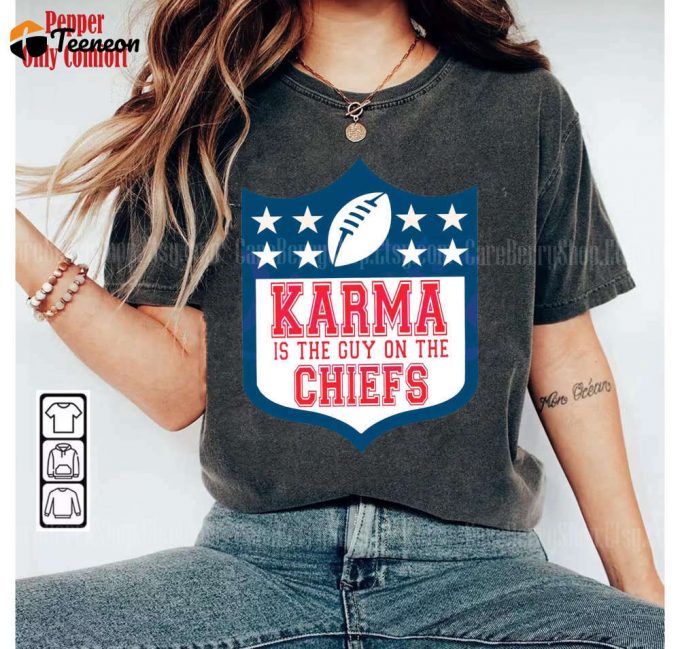 Chiefs Sweatshirt: Karma 87 &Amp;Amp; Travis Kelce Vintage Shirt - Game Day Style 1