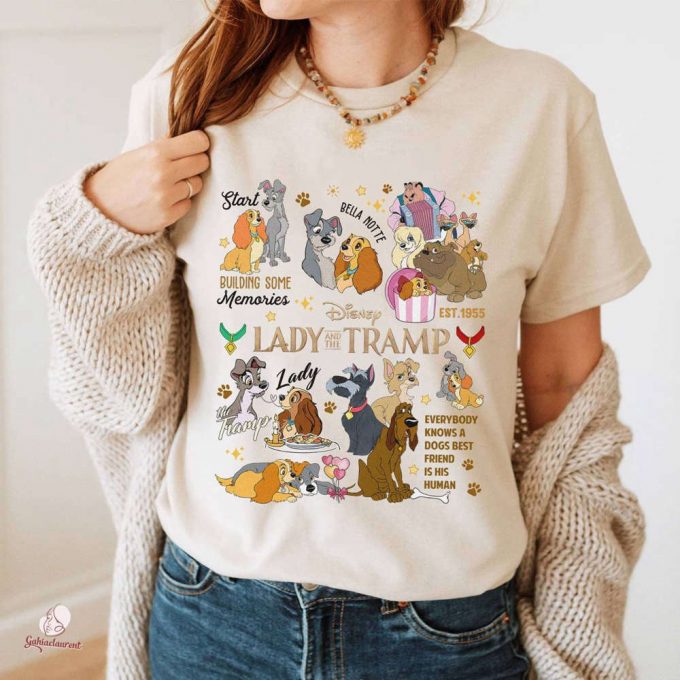 Lady Tramp Sweatshirt: Disneyland Dogs Lovers Gift - Customized Couple Shirt For Women 2