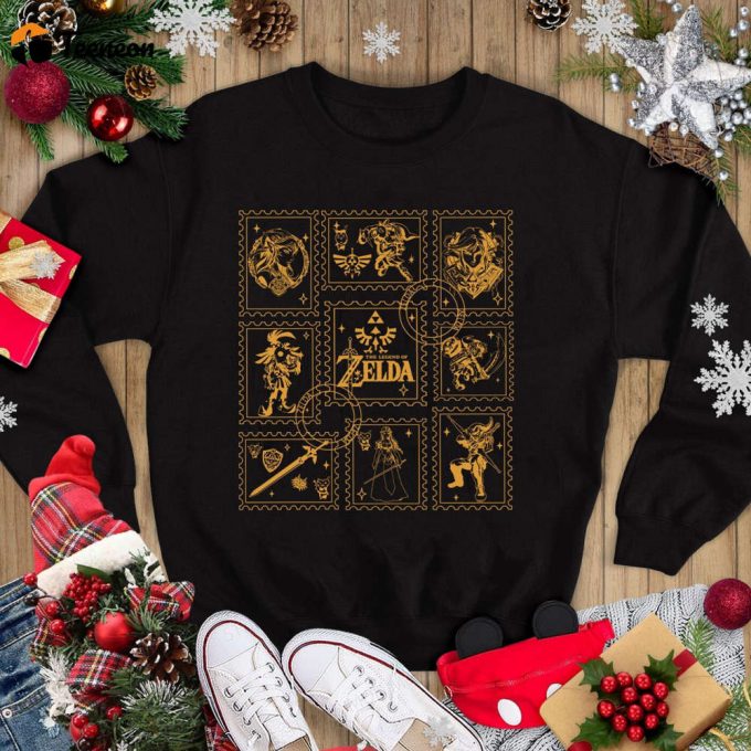 Legendary Zelda Doodle Art Shirt - Link To The Past Loz Hyrule Fantasy Korok Tri Force Sweatshirt Breath Of The Wild 1