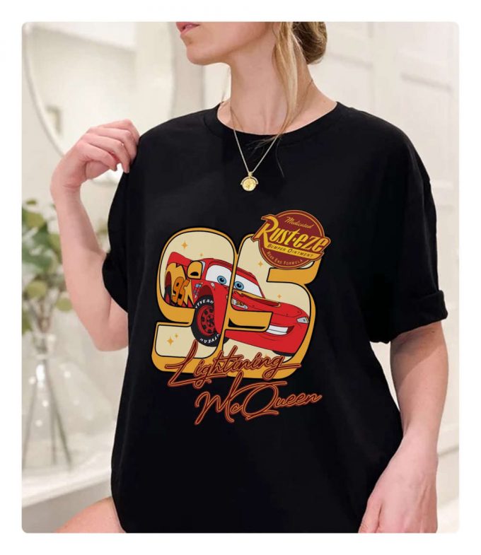 Disneyworld &Amp; Disneyland Cars Movie Sweatshirt: Lightning Mcqueen On The Road Pixar &Amp; Cars Land Shirt 2