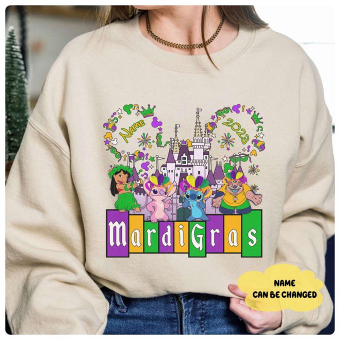 Lilo And Stitch Mardi Gras 2024 Shirt: Fat Tuesday Disneyland Custom Wdw Family Trip Magic Kingdom 2