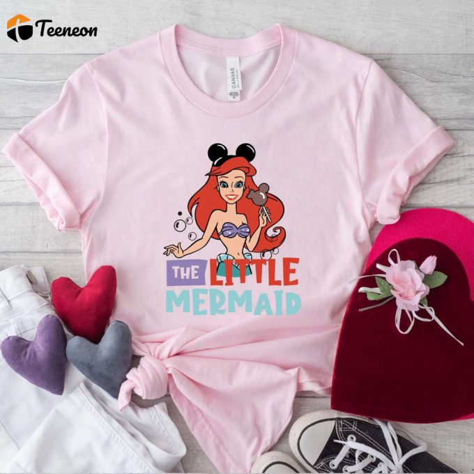 Vintage Little Mermaid Ariel T-Shirt: Disney Princess Shirt Perfect Gift For Her - Disney Woman Tee 1