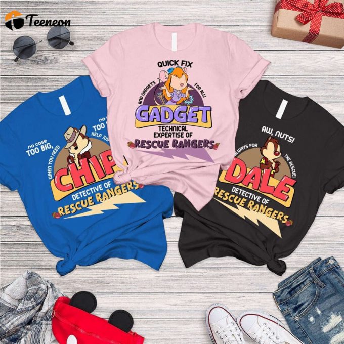 Chip N Dale Rescue Rangers Team Tshirt - Occupational Co Squad - Family &Amp;Amp; Friends Matching Tees With Chip Dale And Gadget 1