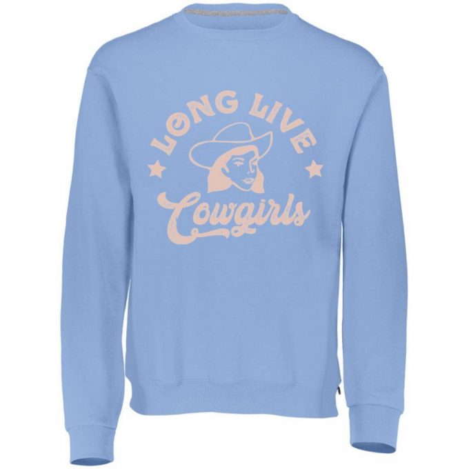 Stylish Long Live Cowgirls Fleece Crewneck Sweatshirt - Comfy &Amp; Trendy Outerwear 3