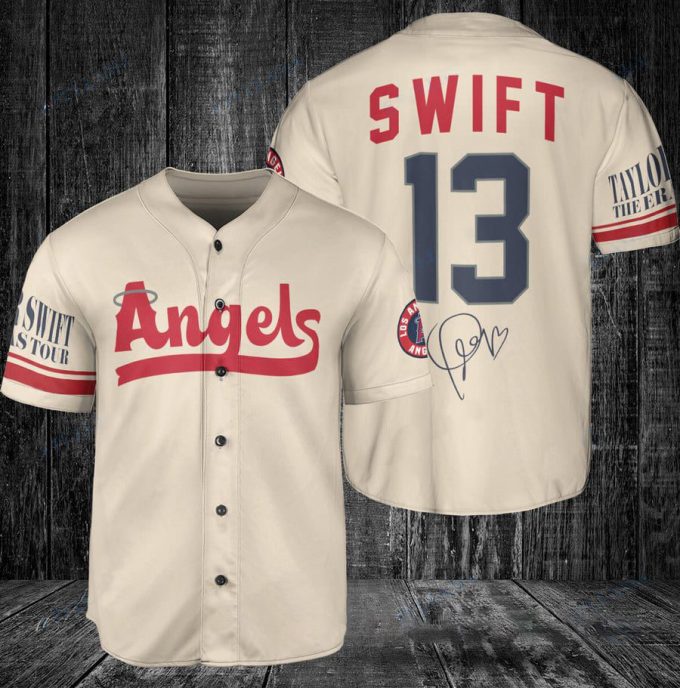 Los Angeles Angels Taylor Swift Fan Baseball Jersey - Gift For Men Women 2