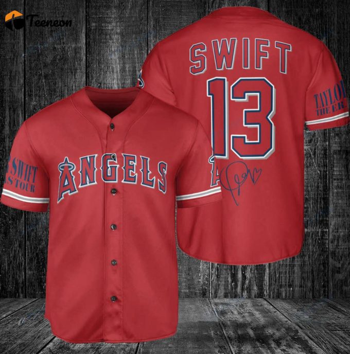 Los Angeles Angels Taylor Swift Fan Baseball Jersey - Gift For Men Women 1