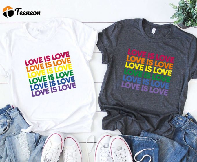 Love Is Love T-Shirt - Womens &Amp;Amp; Mens Pride Shirt Lgbtq Support Tees - Kindness Shirts 1