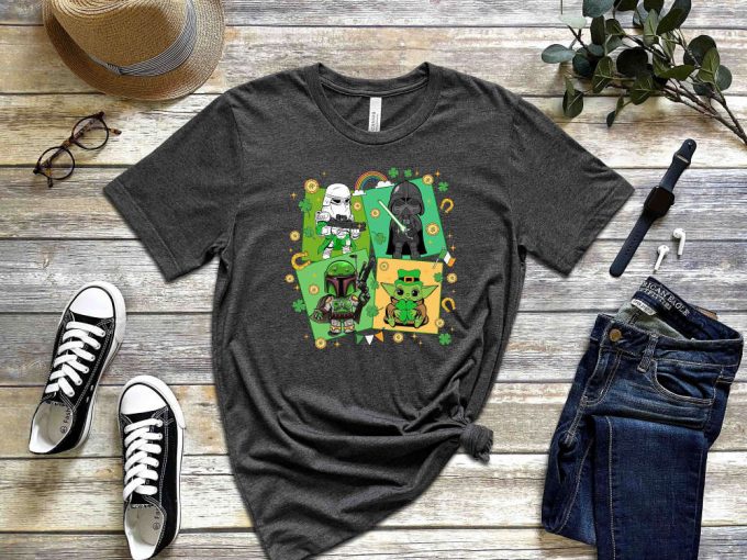 Lucky Vibes T-Shirt: Star Wars Darth Vader &Amp; Storm Trooper Shirt Irish Luck Baby Yoda Saint Patrick Disney Tee 2