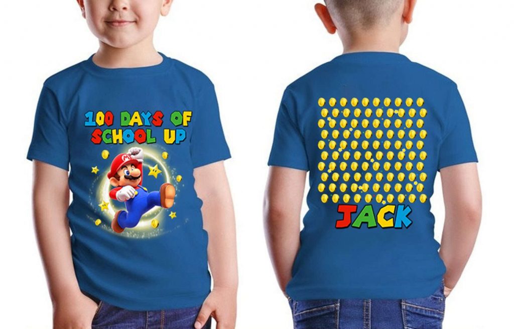 Fun Kindergarten Teacher Shirt: Super Mario 100 Days Of School &Amp; Disneyland Teacher 2