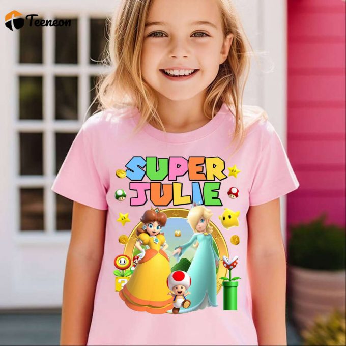 Custom Mario Princess Daisy Rosalina Birthday Shirt - Perfect For Mario Family Party! 1