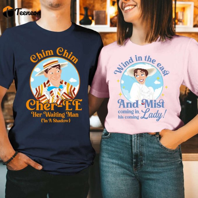 Mary Poppins &Amp;Amp; Bert Couple Shirt Perfect Chimney Sweep Disneyland Valentine S Day 2024 1