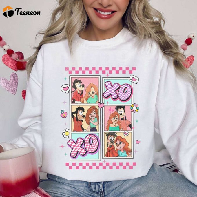 Max And Roxanne Xoxo Valentine Sweatshirt: Goofy Movie Retro Tee Couple Matching Gift 1