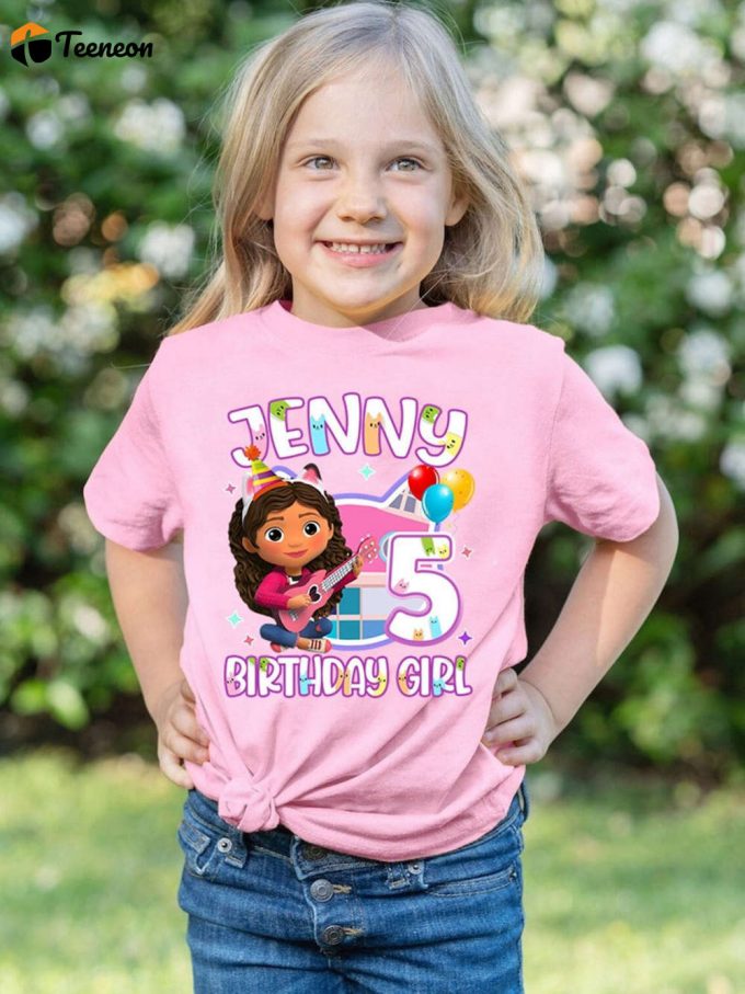 Gabby S Dollhouse Shirt Family Birthday Party Tee Mercat Gabby Dollhouse Birthday Shirt 1