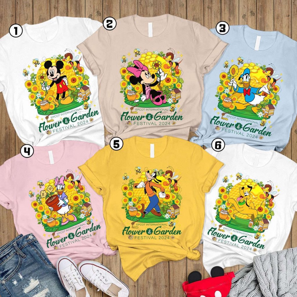 Epcot Festival Shirt: Let The Magic Blossom With Mickey &Amp; Friends Princess &Amp; Flower Garden 2