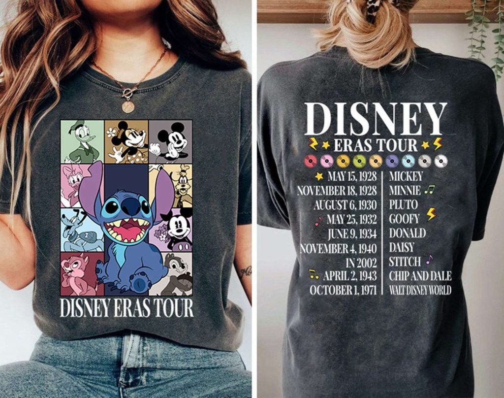 Disneyland Mickey &Amp; Friends Eras Tour Shirt - Stitch Tee Concert Music 2