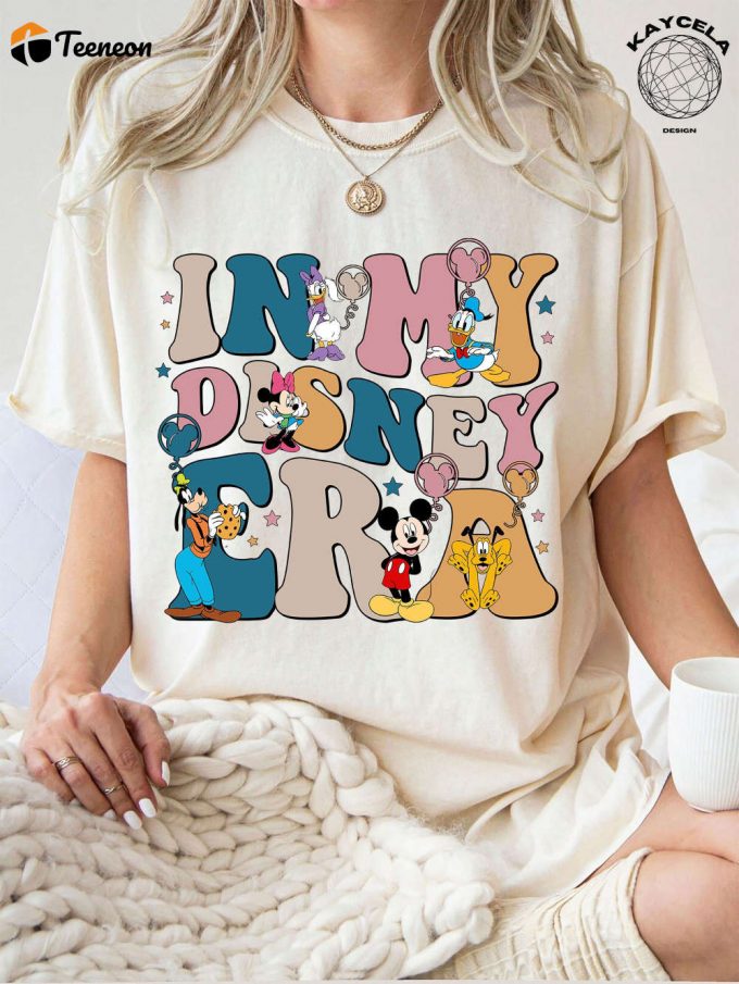 Step Into The Disney Era With Mickey And Friends! Get Comfy In Our Disney Era Comfort Colors Shirt – Perfect For Disneyworld Disney Family Shirts And More! 1