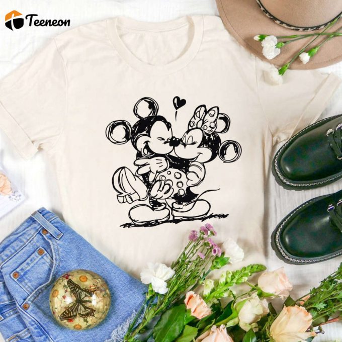 Mickey &Amp;Amp; Minnie In Love Shirt: Disney Shirts For Women Magic Kingdom Valentine S Day Love Shirt 1