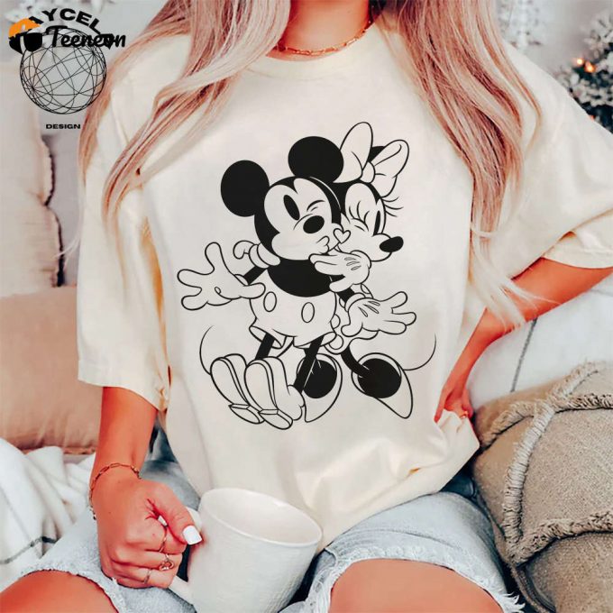 Magical Mickey And Minnie Mouse Valentine Couple Shirts - Perfect Disney Disneyland And Disney World Shirt For Matching Family Fun! 1