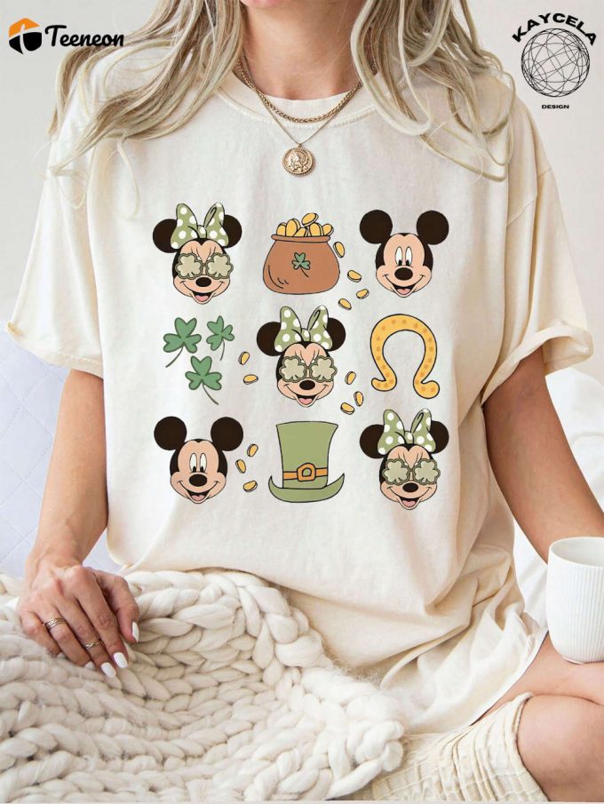 Mickey &Amp;Amp; Friends Disney St Patrick S Day 2024 Shirt - Celebrate With Lucky Shamrock Design! Perfect Wdw Disneyland Family Patrick Gift 1