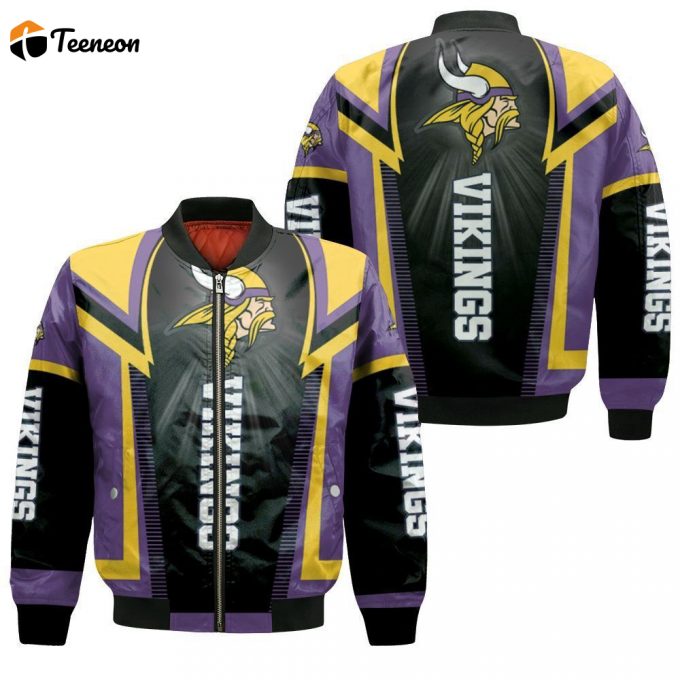 Minnesota Vikings For Fans Bomber Jacket - Gift For Men Women 1