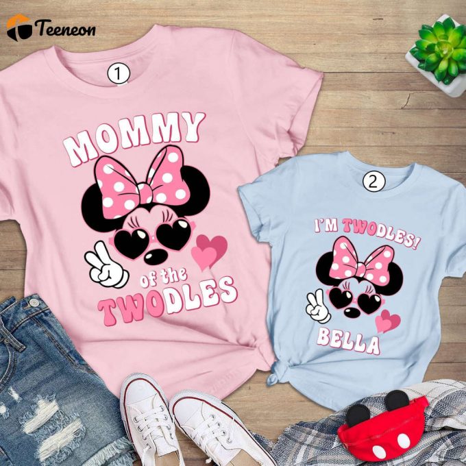 Minnie Twodles Birthday Girl Shirt - Custom I M Twodles Shirt For Minnie Birthday Party - Mom &Amp;Amp; Daughter Birthday Outfit 1