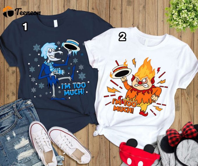 Miser Brothers Heating &Amp;Amp; Cooling Shirt: Team Snow &Amp;Amp; Heat Miser Sweater – Year Without Santa Claus Shirt 1