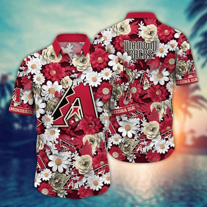 Mlb Arizona Diamondbacks Hawaiian Shirt Flower Floral Fusion Fashion For Fans 2