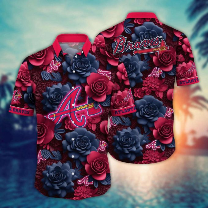 Mlb Atlanta Braves Hawaiian Shirt Flower Aloha Style Unleashed For Fans 2