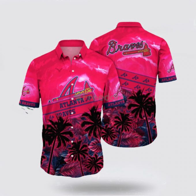 Mlb Atlanta Braves Hawaiian Shirt Set Your Spirit Free With The Breezy For Fans 2