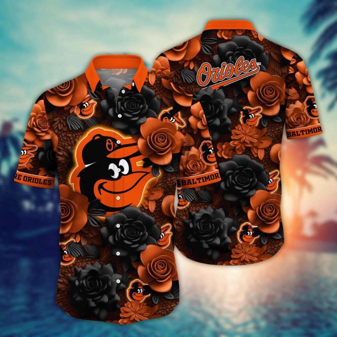 Mlb Baltimore Orioles Hawaiian Shirt Flower Aloha Style Unleashed For Fans 2