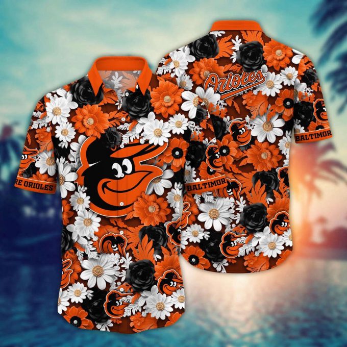 Mlb Baltimore Orioles Hawaiian Shirt Flower Floral Fusion Fashion For Fans 2