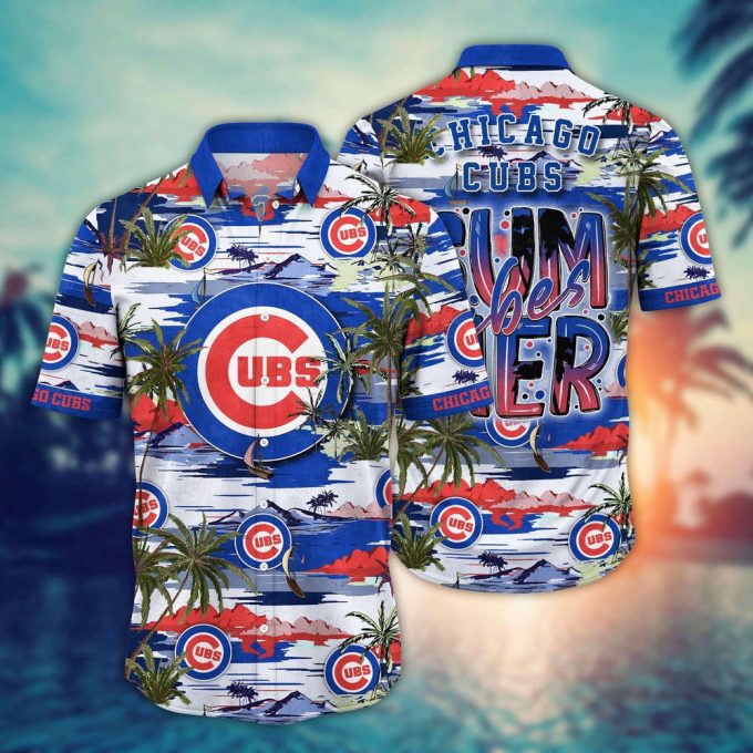 Mlb Chicago Cubs Hawaiian Shirt Flower Grand Slam In Hawaiianan Flair For Fans 2